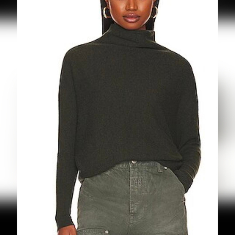 ALLSAINTS Ridley Jumper Black Funnel Neck Wool Cashmere Sweater XS Oversized - Picture 2 of 13